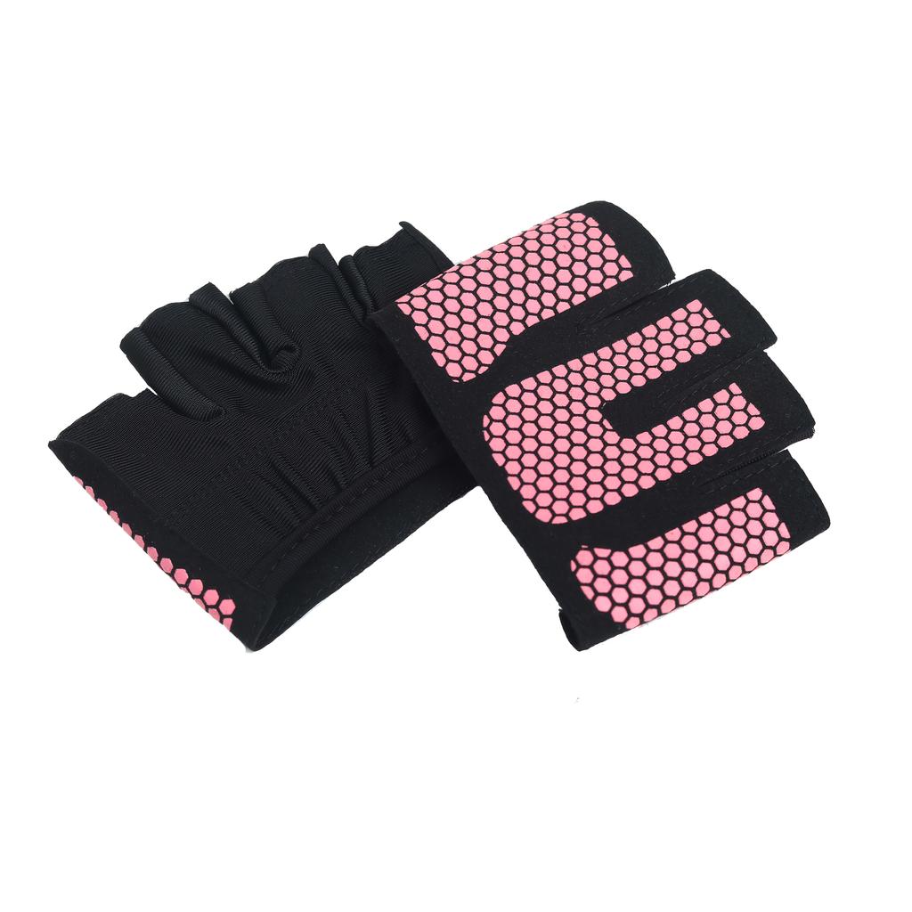 1 Pair Women's Half-Finger Yoga Gloves Four-Finger Design Professional Pilates & Fitness Gloves for Summer