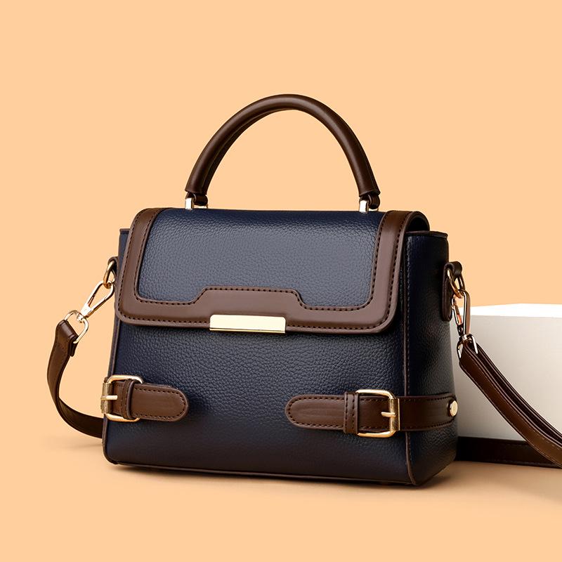 

Осенняя универсальная сумка для поездок на работу большой вместимости: Стильная женская сумка через плечо и почтальонка синий