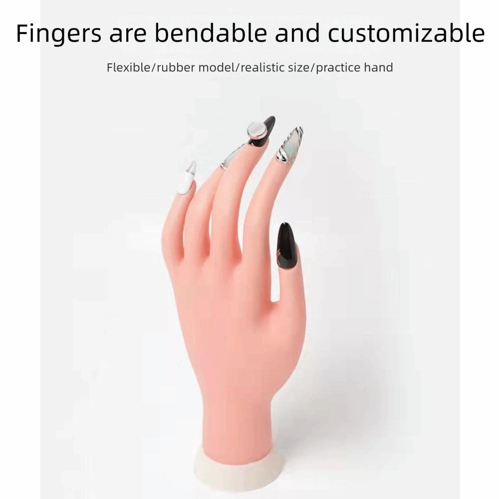 Soft Nail Practice Hand Flexible Positioning Fake Hand Nail Tools Mannequin Hand  Nail Training