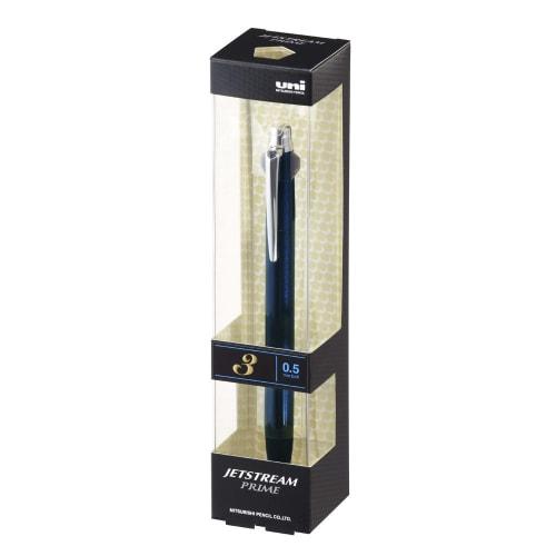 Mitsubishi Pencil 3 Color Ballpoint Pen Jet Stream Prime 0.5 Dark Navy Easy to Write SXE3300005D.9