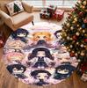 Demon Slayer Pattern Round Rug, Indoor/Outdoor Mat, for Picnic, Gameroom, Bedroom, Office, Living Room, Home Decor Carpet, Birthday Gift