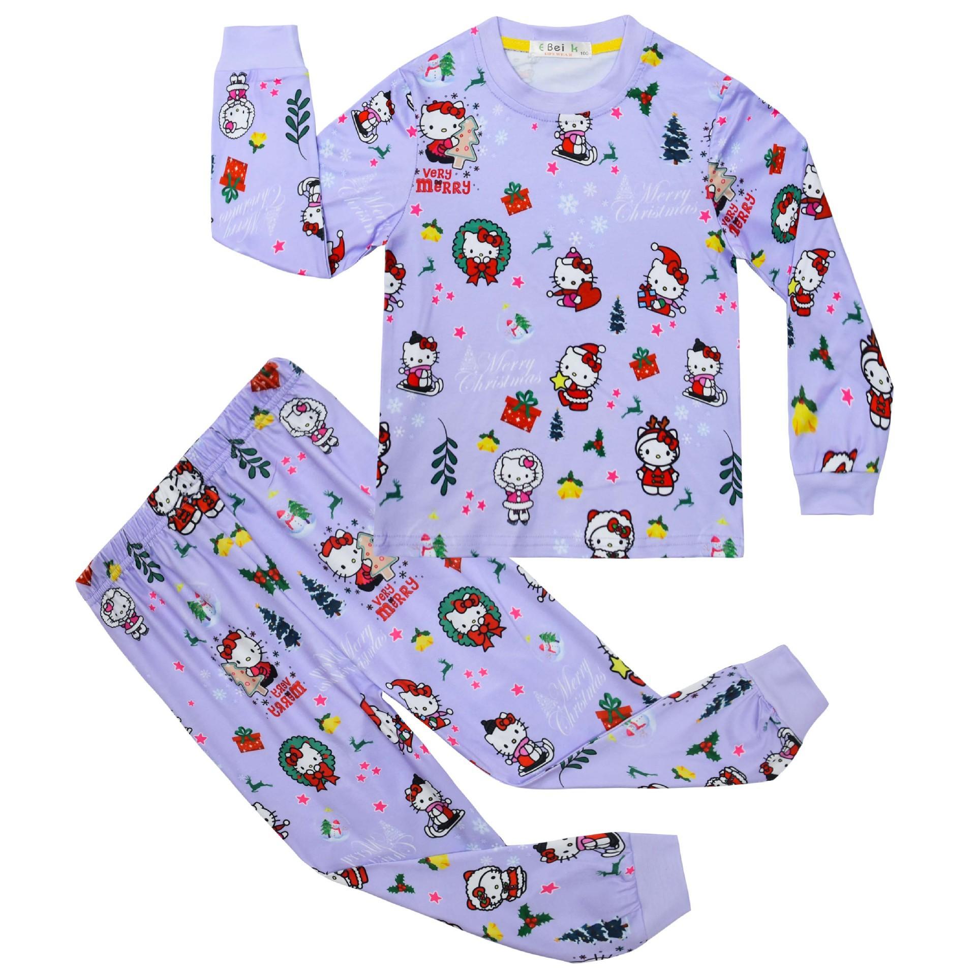 

Cartoon Digital Printing, Girls, Middle-Aged And Older Children, Children S Loungewear, Long Sleeves + Trousers Set 7965 110