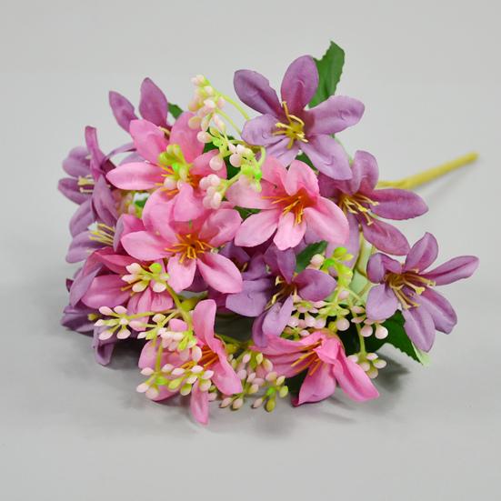 Artificial Flower 18 Forks Realistic Vivid Floral Arrangement Table Scene Artificial Flower