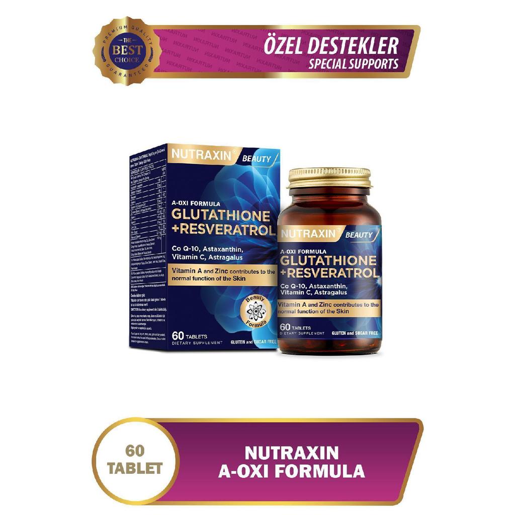 A-oxi Formula 60 Tablette – Glutathion, Resveratrol, Astaxanthin, Coenzym Q10