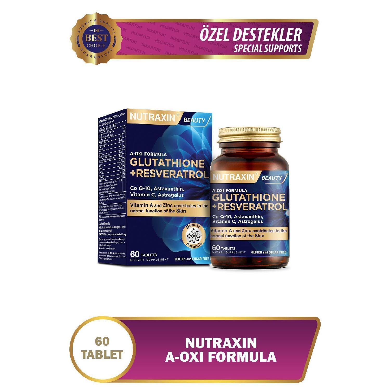 

Таблетки A-oxi Formula 60 - глутатіон, ресвератрол, астаксантин, коензим Q10