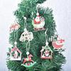 Gift Window Scene Decorations  Christmas Decorations Wooden Painted Pendants Christmas Tree Ornaments Boxed