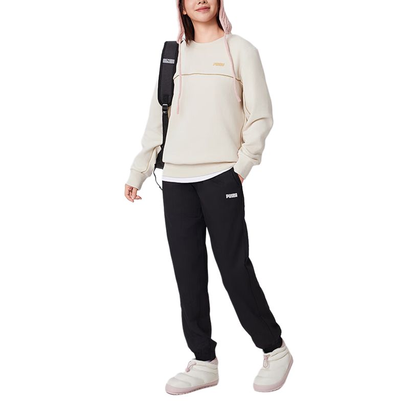 PUMA ESS+ Sweatshirts Men's Snow White Crew Neck Moderate 692907-87