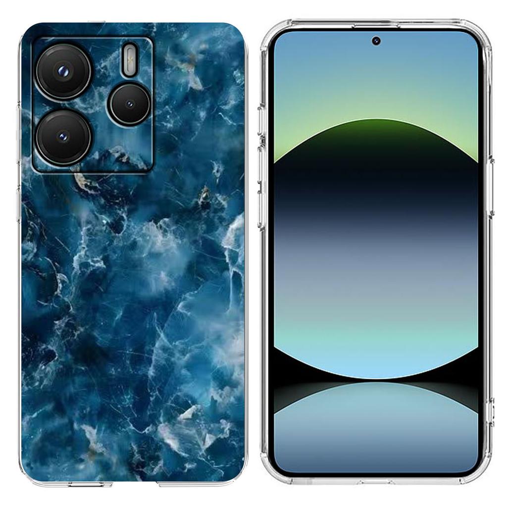 For Xiaomi Redmi Note 14 4G (164.84mm) Case Marble Pattern Printing Soft TPU Phone Cover