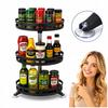 360° Rotating Spice Rack 3 Tiers Adjustable Kitchen Organizer