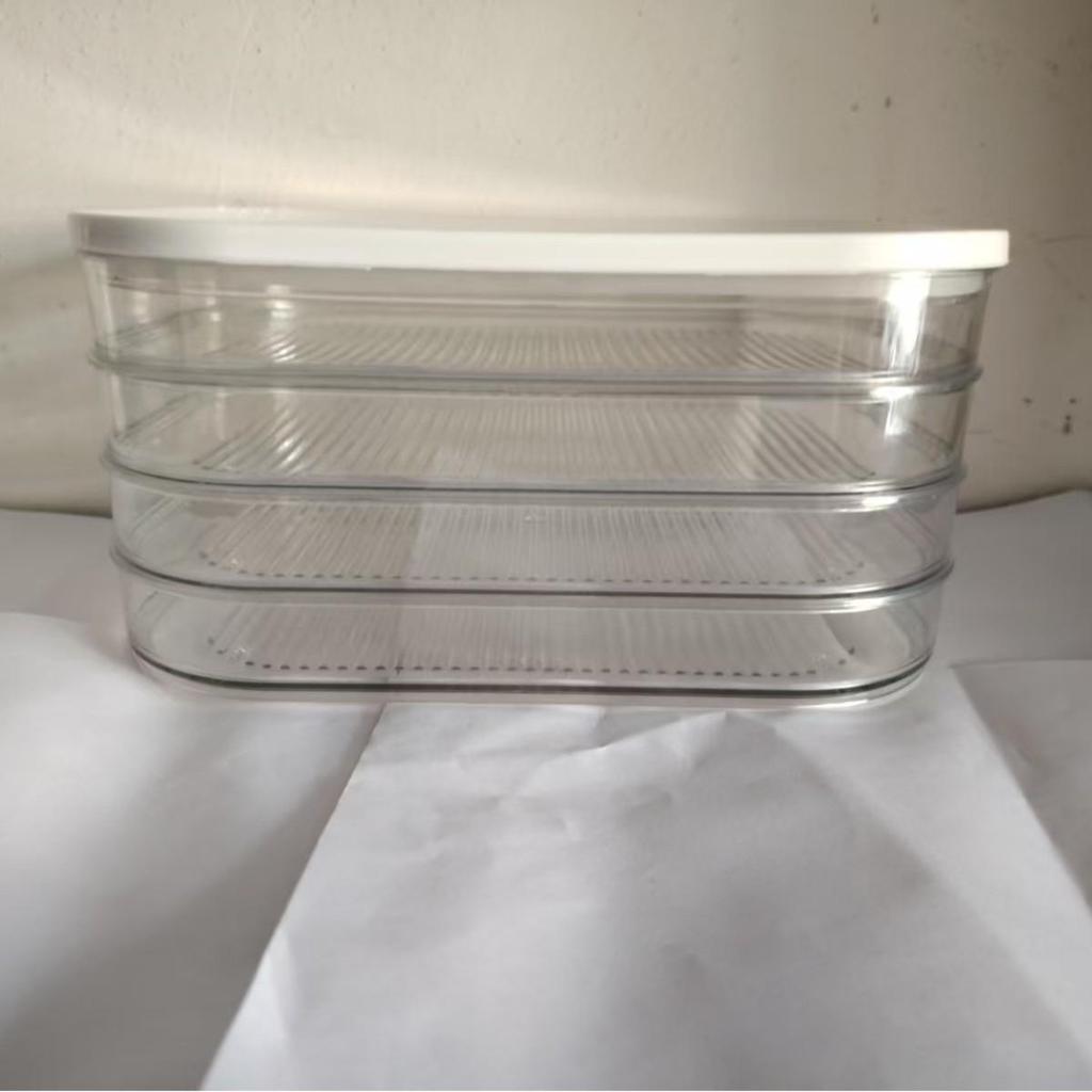 Transparente Aufbewahrungsbox für Kühl- und Gefrierschrank für Fleisch und Speck