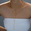 3pcs Y-Shaped Tassel Crystal Necklace Set For Women Vintage Unique Design Heart Beads Chain Necklaces Daily Wear Party Jewelry