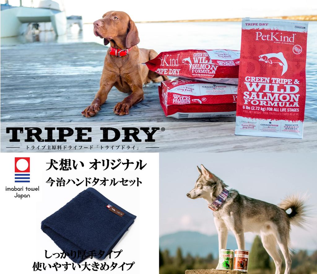 PetKind Green Beef Tripe 2.72kg [Dog-Friendly Original Imabari Hand Towel Set] [Navy Towel Color] [Authentic]