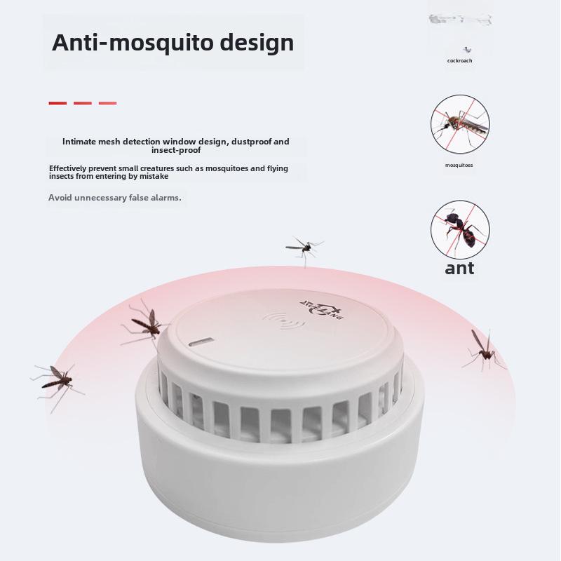 Wireless Sound & Light Smoke Alarm Sensor for Home & Commercial Use