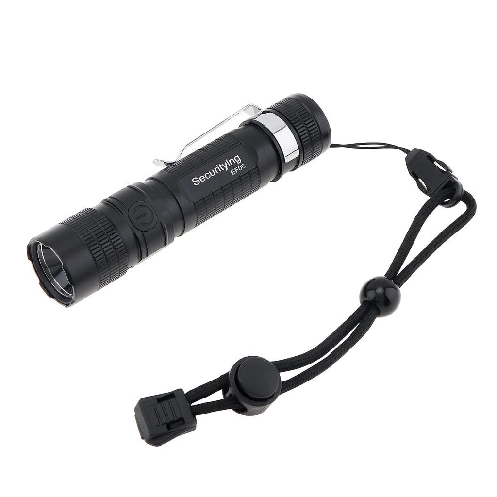 SecurityIng EF05 EDC 887 IPX6 LED Flashlight with Zoom and Power Ideal for Outdoor Night and Nighttime Repairs Sold Flashlight, Lumens, Indicator,