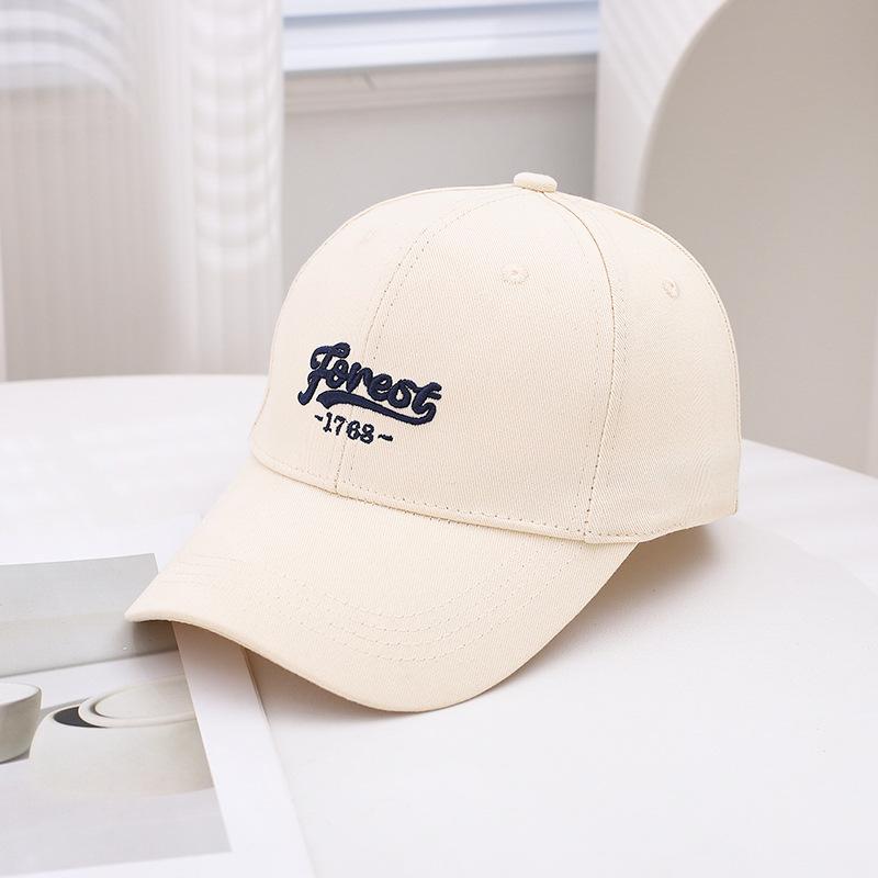 Spring And Summer Male Alphabet Embroidered Baseball Cap Female Versatile Wide Brim Show Face Small Peaked Cap Casual
