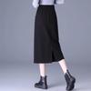 Plus Size Mid-Length Bodycon Slit Skirt for Autumn/Winter - Available With or Without Fleece