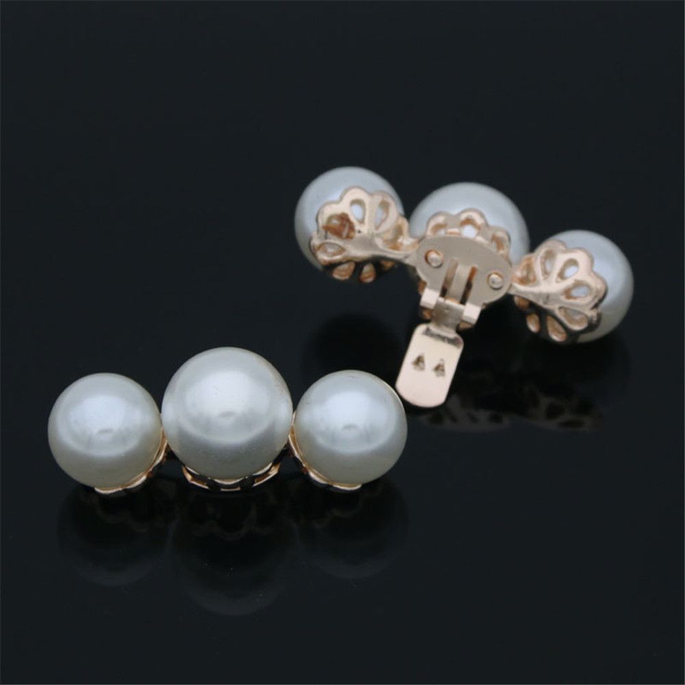 1PC Women Wedding Bride Charm Buckle Pearl Decoration Clips Big Pearl Shoe Decorations