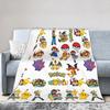 Pokemoned Anime Cartoon Flannel Blanket  Awesome Throw Blankets for  Sofa Bedding Lounge 150*125cm Bedspread,
