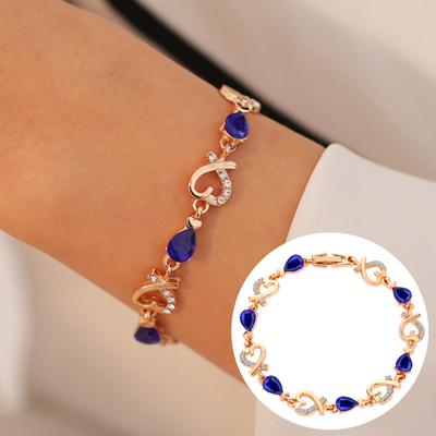 Praktischer Armreif Love Heart Zirkonia Damen
