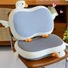 Adorable Summer Ice Silk Plush Goose Pillow Soft Support Cushion For Kids And Office