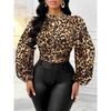 2026 Spring New Satin Shirt Sexy Leopard Print Women's Backless Top