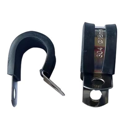 10 Stück/20 Stück Gummiunterlegte P-Clips Kabelmontage Schlauchschelle Rohrbefestigung Edelstahl-Hardware Befestigungselemente 6-24 mm