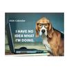 Desk Dogs 2026 Calendar Funny Dogs Illustrations Wall Calendar Jan.2026-Dec.2026 12 Monthly Planner for Home Office