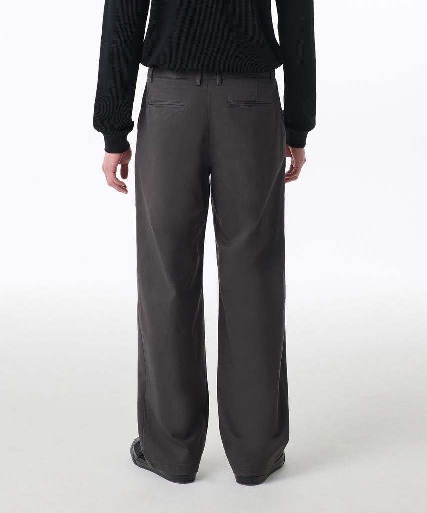 MUSINSA STANDARD Regular Fit Hidden Elastic Waist Chino Pants [Dark Gray]