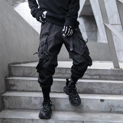 Mode Multi-Pocket Cargobroek Heren Y2K Tactische Techwear Enkelbroek Punkstijl Casual Paratrooperbroek Pantalones