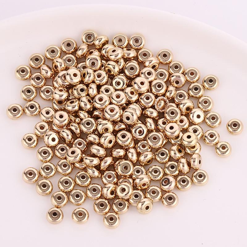 

Пластикові ABS-пластикові гальванізовані намистини CCB для виготовлення ювелірних виробів своїми руками - намистини-проставки для браслетів та намист 4x6mm, pack of 200