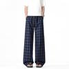 MAYBEYOND Men's Summer Stylish Plaid Straight-Leg Pants