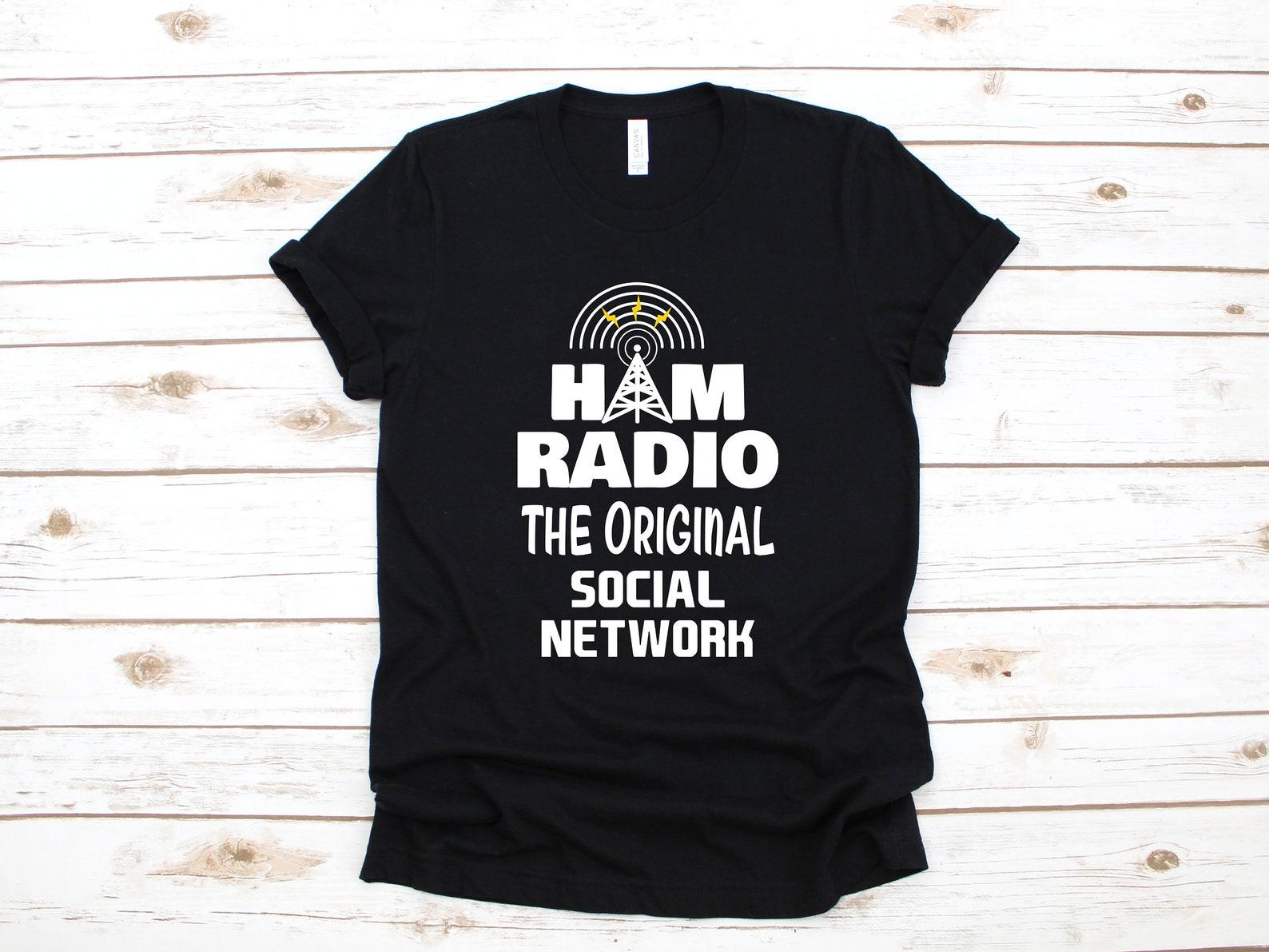 Ham Radio Shirt, Funny Ham Radio Original Social Network T-Shirt, Radio Operators, Tank Top, T-shirt, T-shirt,T-shirt, Apparel Gift 4XL