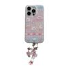 Cherry Blossom Rabbit Plaid iPhone Case for 13/14/15/16 Pro Max - Japanese Korean Style