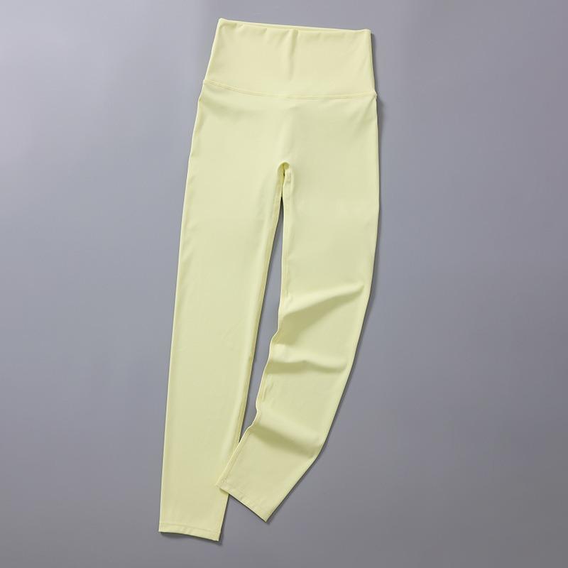 Seamless Solid Casual Slim Fit Yoga Leggings Pants Women High Waist Sports Tight Yoga Pants Women Push Up Running Training Fitness Legging Pants 25579