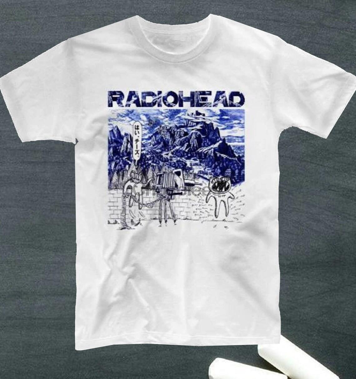 Футболка Radiohead, Футболка Radiohead, Графическая футболка Radiohead, Винтажная футболка группы XL