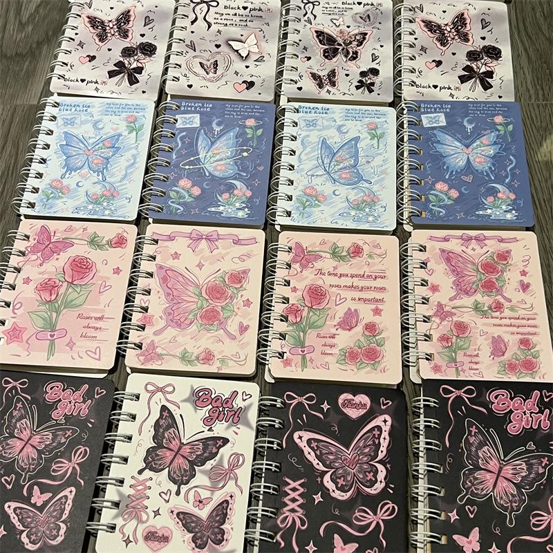 A7 Liten söt Kawaii fickanteckningsbok Blankfodrad anteckningsblock Mini Journal Memo Anteckningsblock för Student Traveller Skoltillbehör