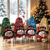 4 pcs Dustproof Chair Protective Sleeves Dwarf Santa Chair Dust Cover  New Year Party Decor