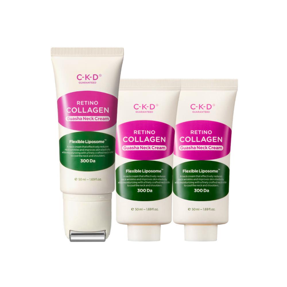 CKD Retino Collagen Guasha Neck Wrinkle Cream 50ml + Refill 50ml Pack of 2