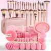 High-quality Professional Makeup Tools Pink Series Makeup Brushes Soft Powder Brush Highlighter and Blush Brush Eyeshadow Brush