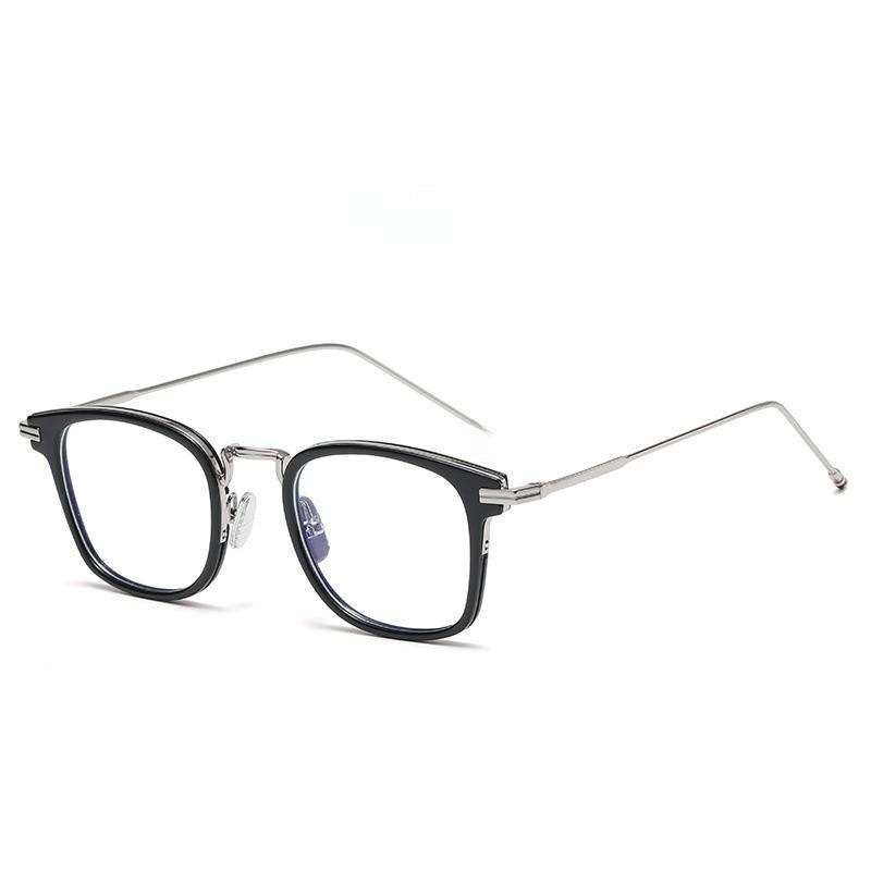 Vintage Retro Square Eyeglass Frame With Blue Light Blocking For Men And Women