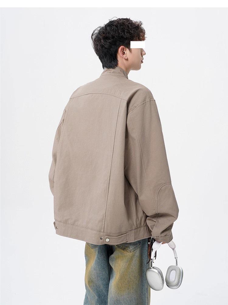 Men's Retro Stand-up Collar Jacket - 2025 Spring/Autumn Casual Fashion 