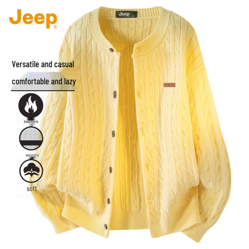 JEEP Men s Cable Knit Cardigan Sweater 3XL