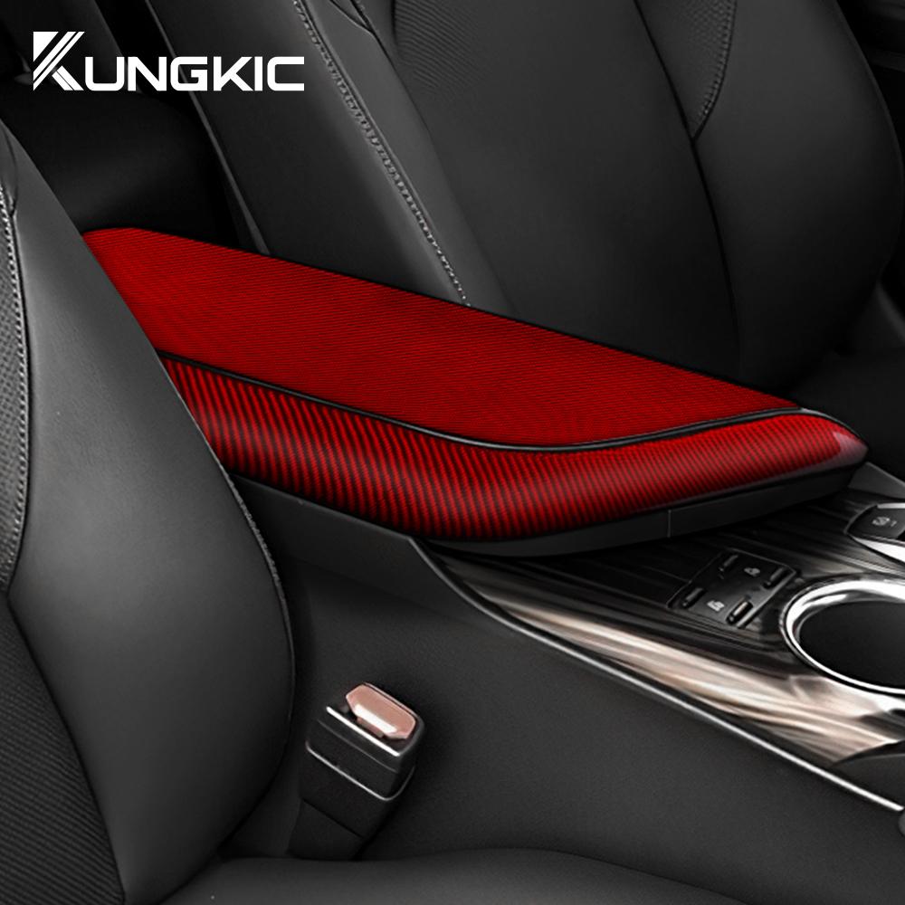 Real Soft Carbon Fiber For Toyota Camry 2018 2019 2020 2025 2025 2025 2025 LHD RHD Car Armrest Box Panel Interior Accessories