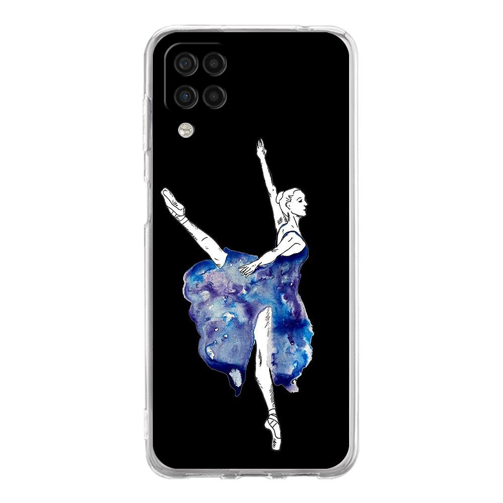Simple Swan Dance Ballet Clear Phone Case For Samsung A51 A71 A21S A12 A11 A31 A41 A03S A22 A13 A33 A73 A53 A52 A32 5G A23 Cover