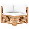 Day and Night - Day and Night Garden Corner Sofa Cream Cushion Solid Teak Wood