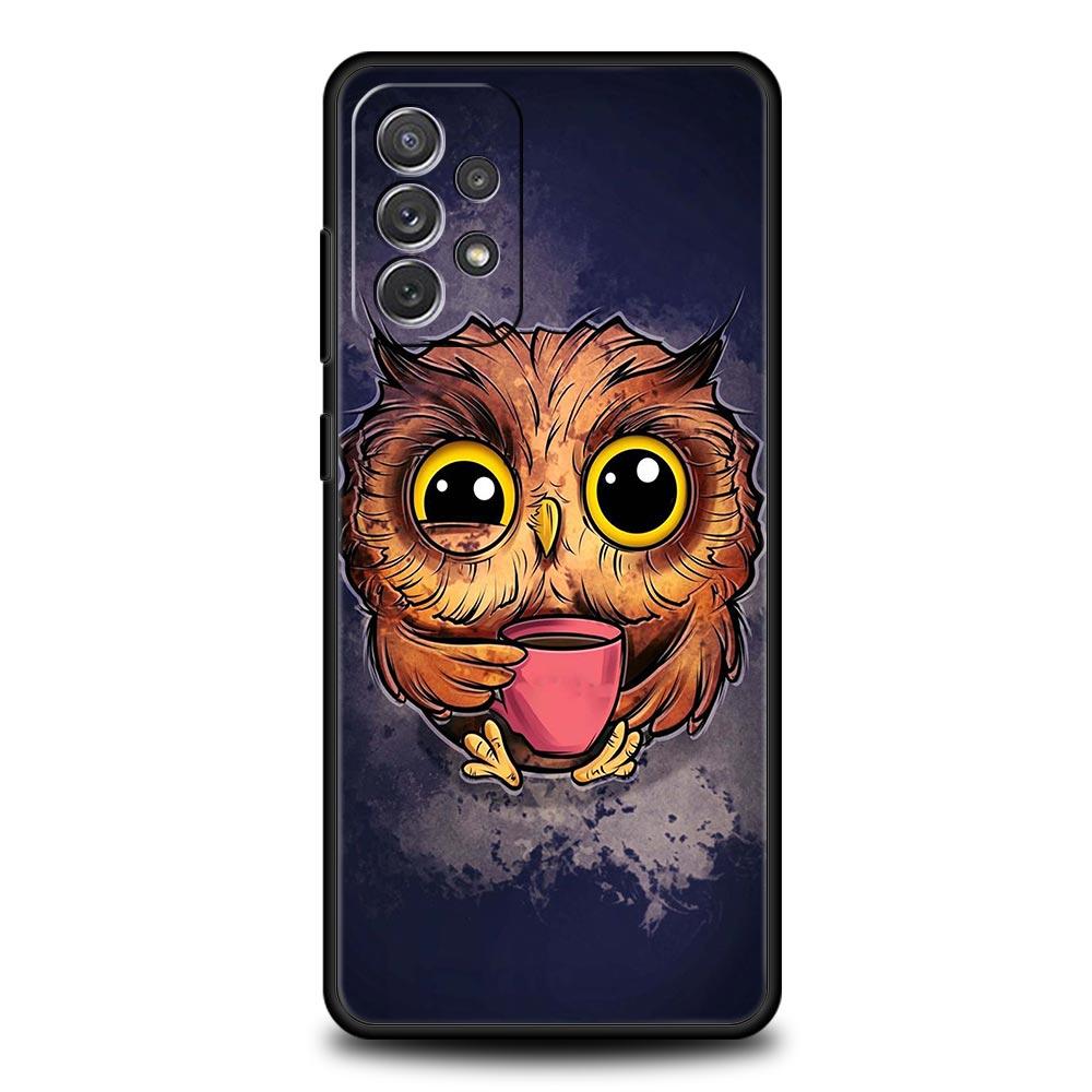 Cartoon Girl Gifts Lovely Owl Phone Case For Samsung A51 A71 A21S A12 A11 A31 A41 A03s A52 A32 A22 A13 A23 A33 A53 A73 5G Cover