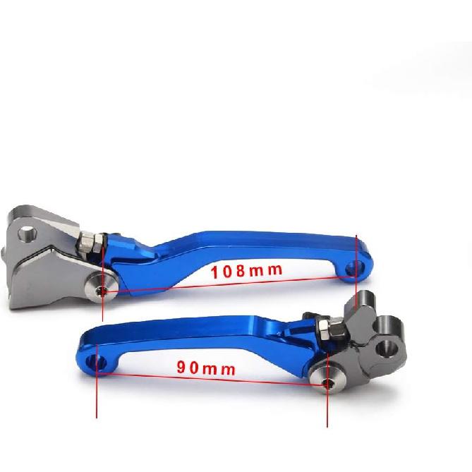 JFG RACING Dirt Bike Brake Clutch Levers Foldable for YZ85 2015-2023, YZ65 2018-2023 Pit Bike Motorcycle, Blue
