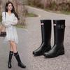 Women's Waterproof Non-Slip Korean Fashion High-Top Rubber Rain Boots