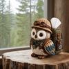 huaqianguhh DIY Tissue Box Cover Kit, Owl Shape, Soft Textures Patchwork Sewing Handmade for Handicraft Enthusiast Beginners