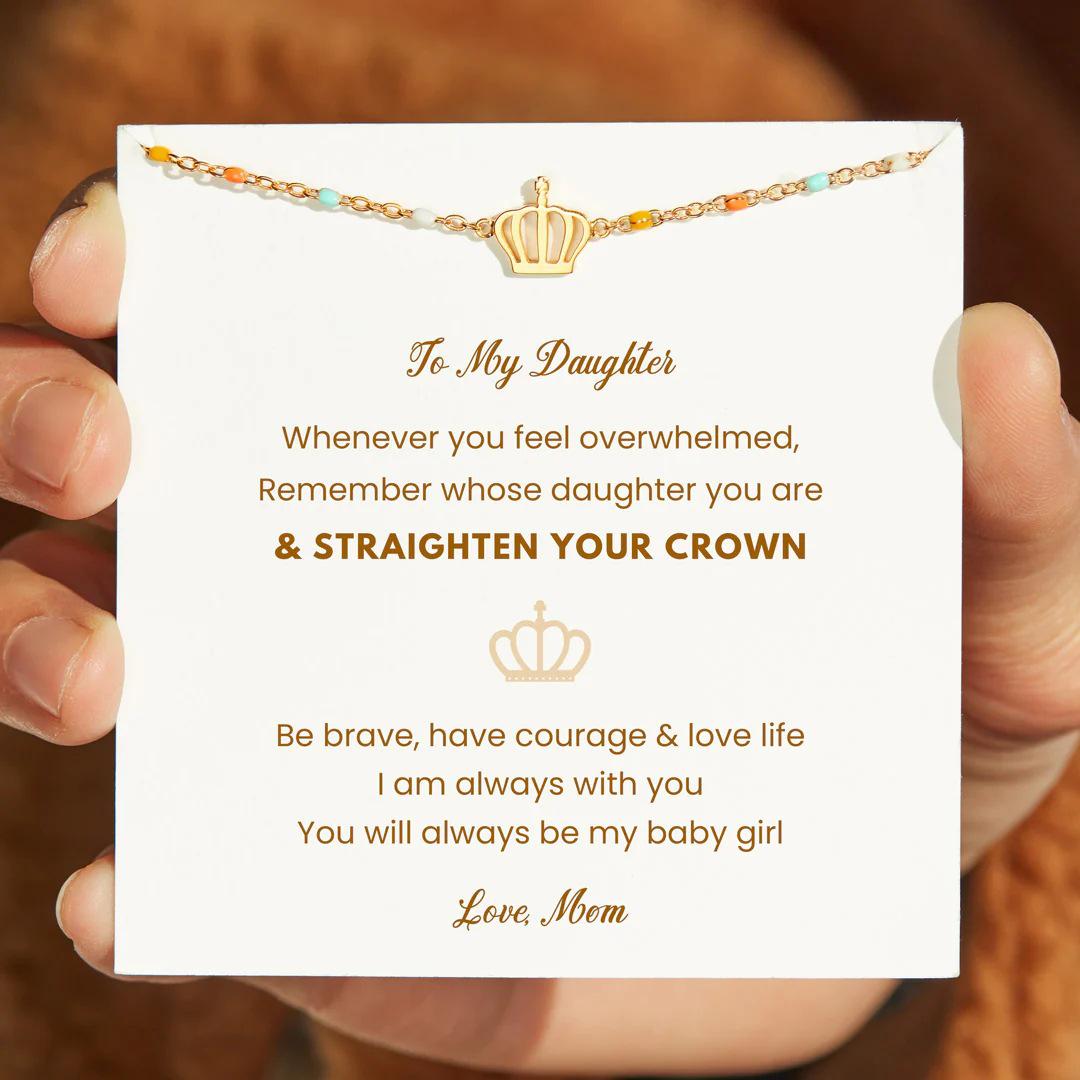 S925 Sterling Silver Enamel Princess Crown Bracelet - Women s European American Simple Fashion 925 Silver